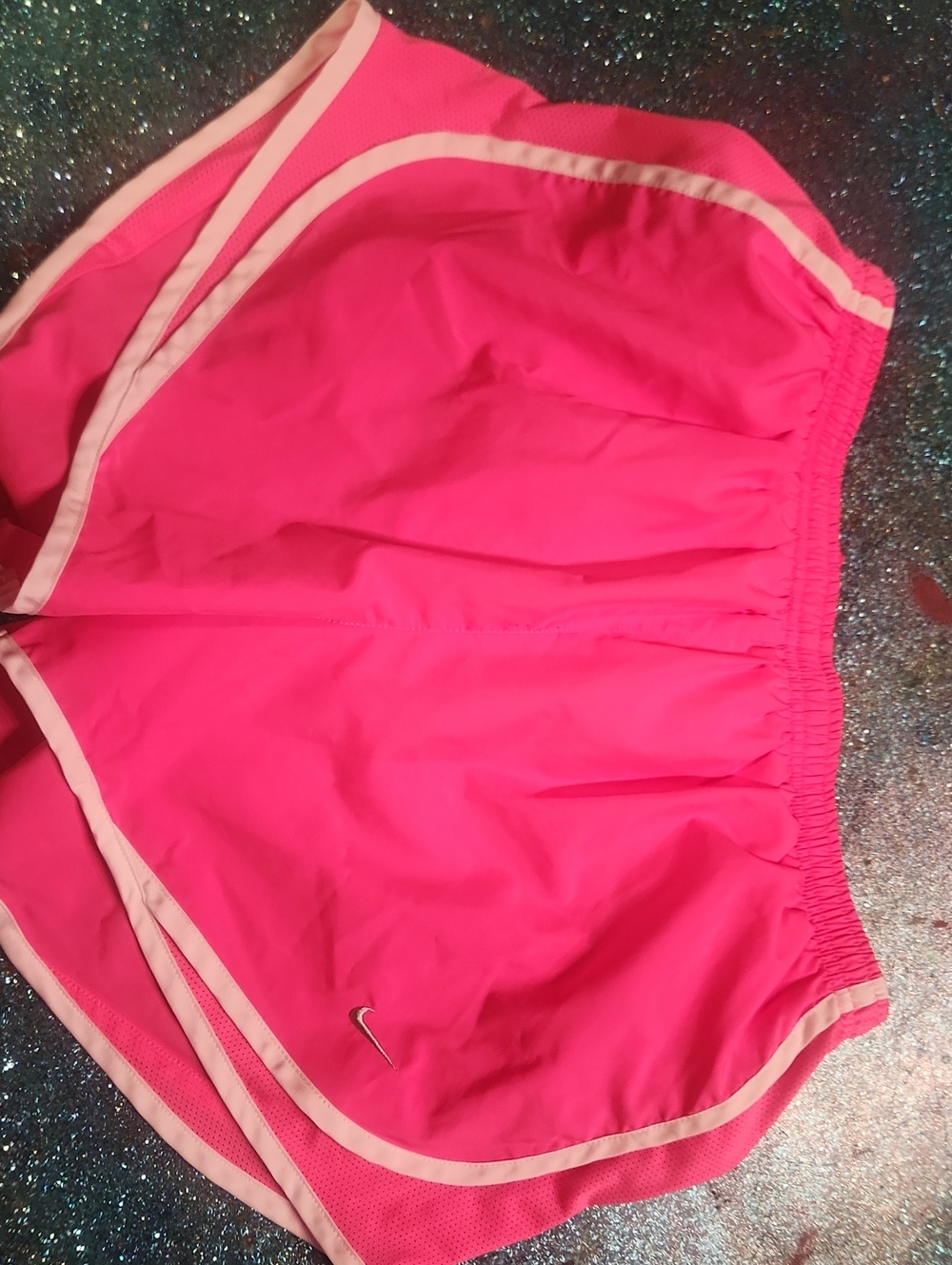 Nike Women's Hot Pink Mini Athletic Skort with Light Pink Trim